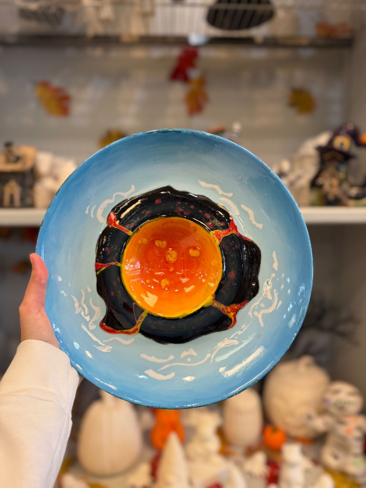 Volcano Bowl — painted at Paint Fusion Park City