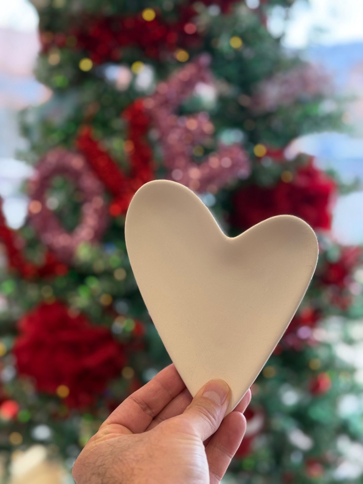 Heart Dish Blank — painted at Paint Fusion Park City