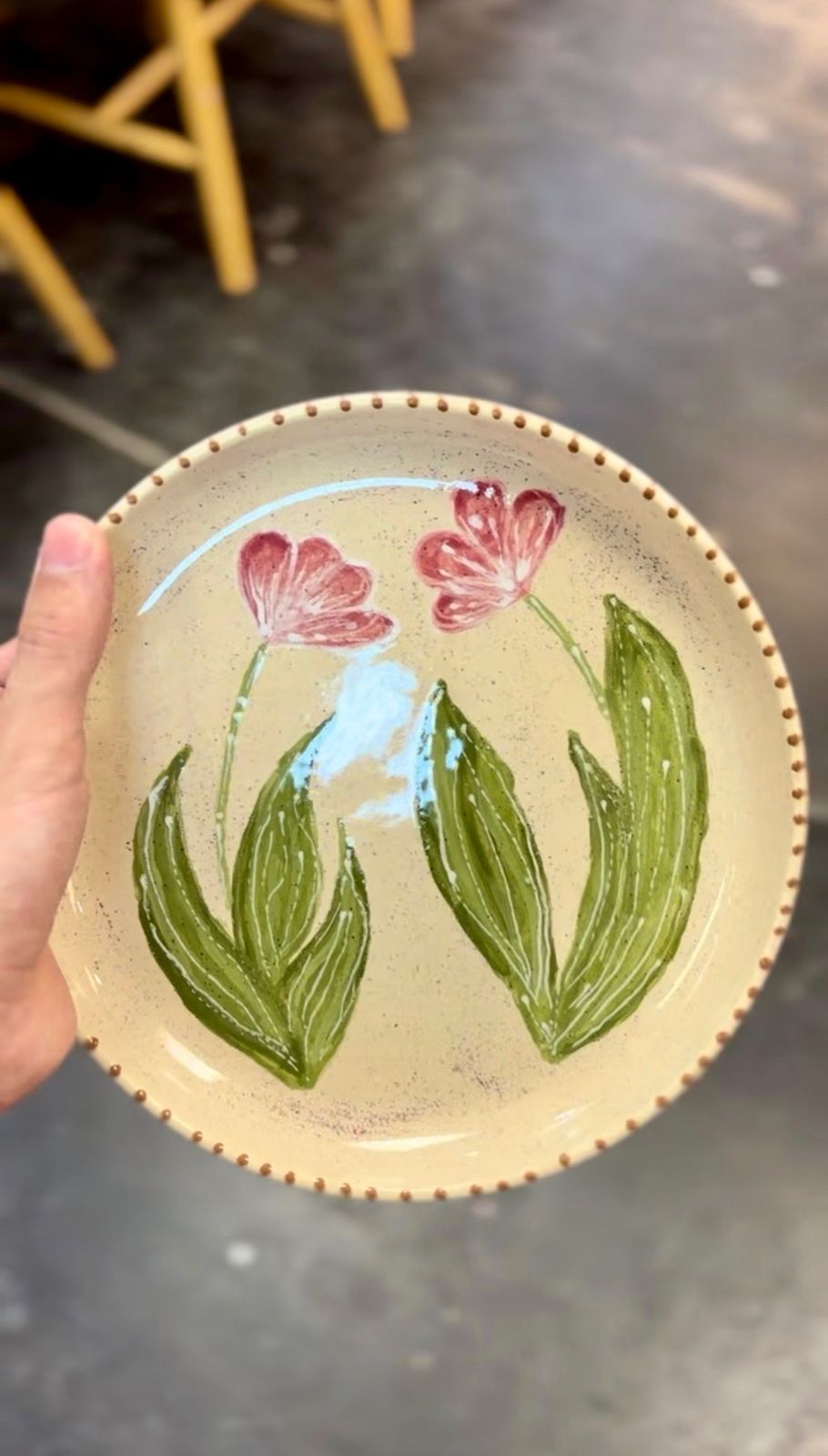 Tulip Plate — painted at Paint Fusion Park City
