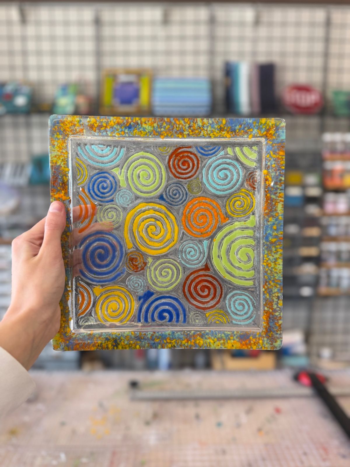 Swirl Mosaic — painted at Paint Fusion Park City