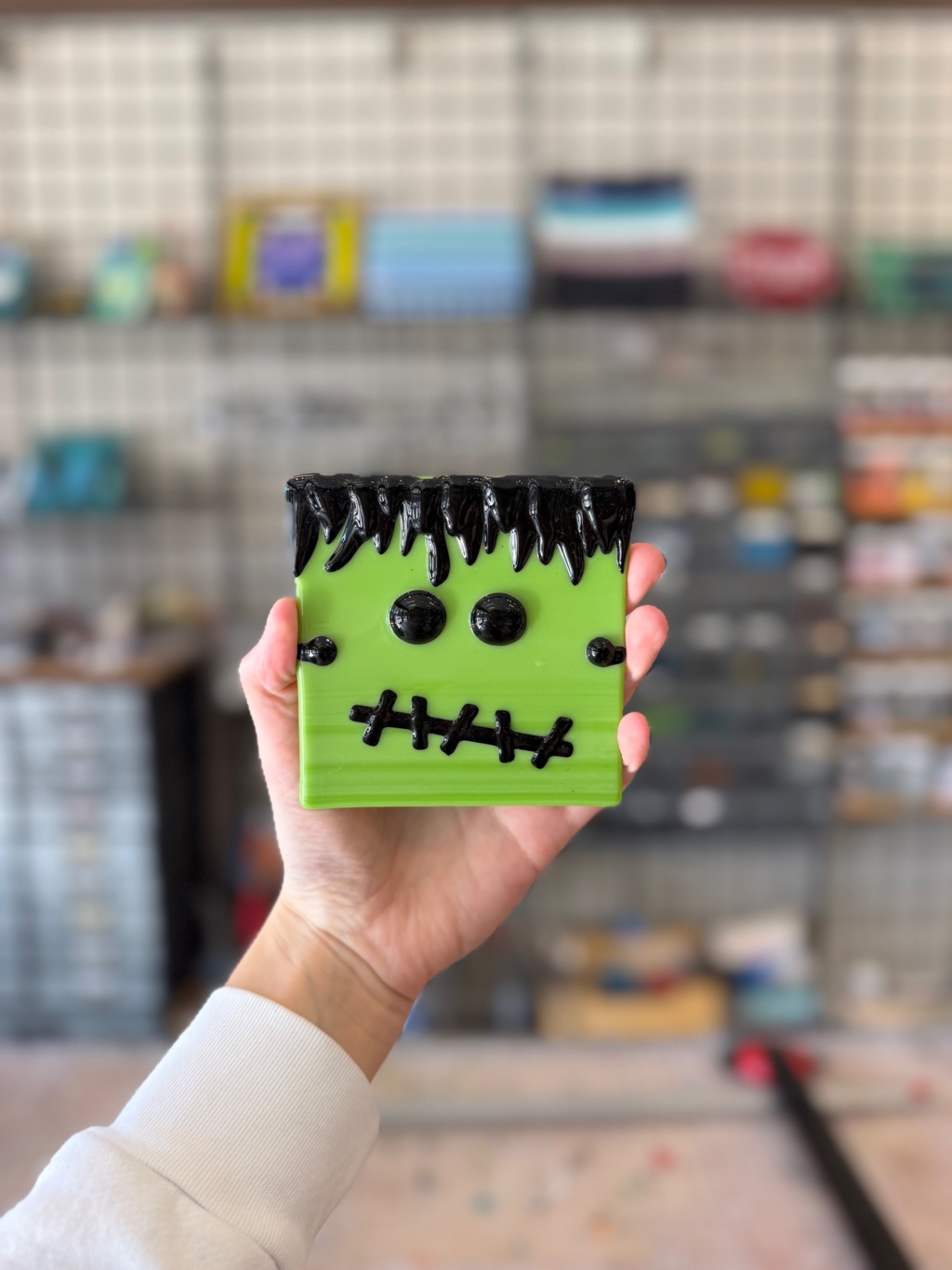 Frankenstein Tile — painted at Paint Fusion Park City