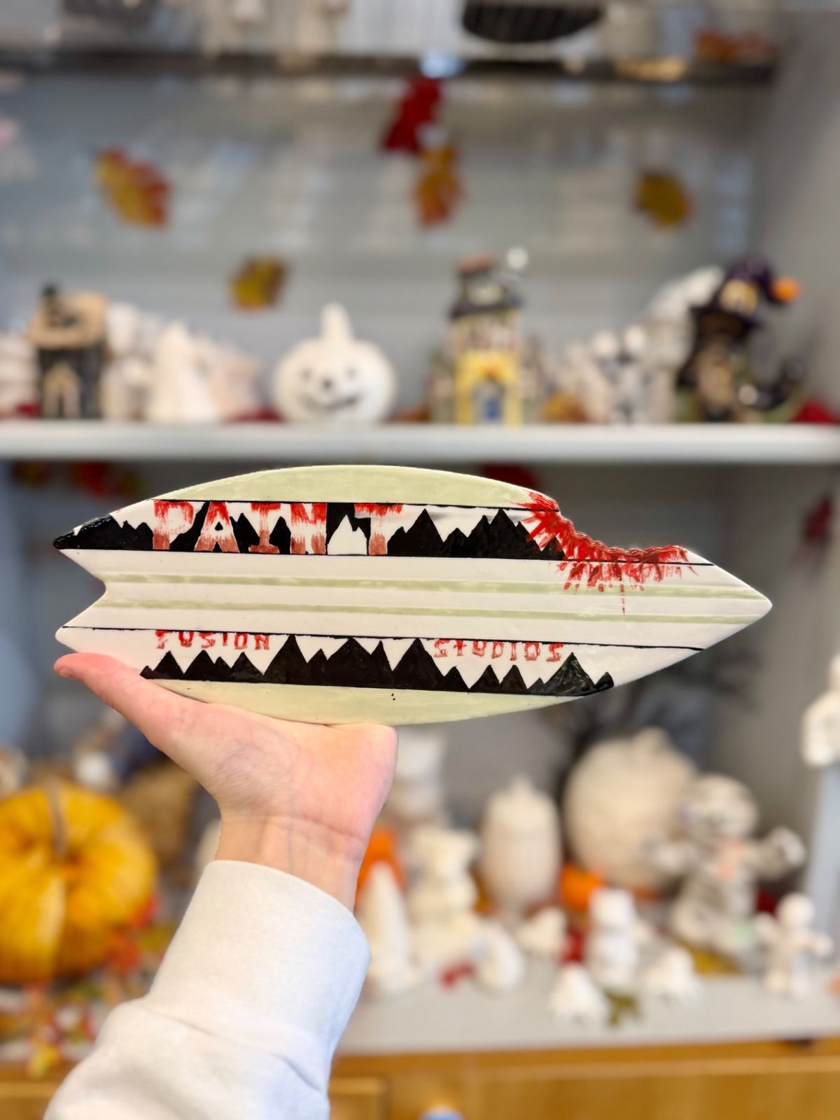 Surfboard Plate — painted at Paint Fusion Park City