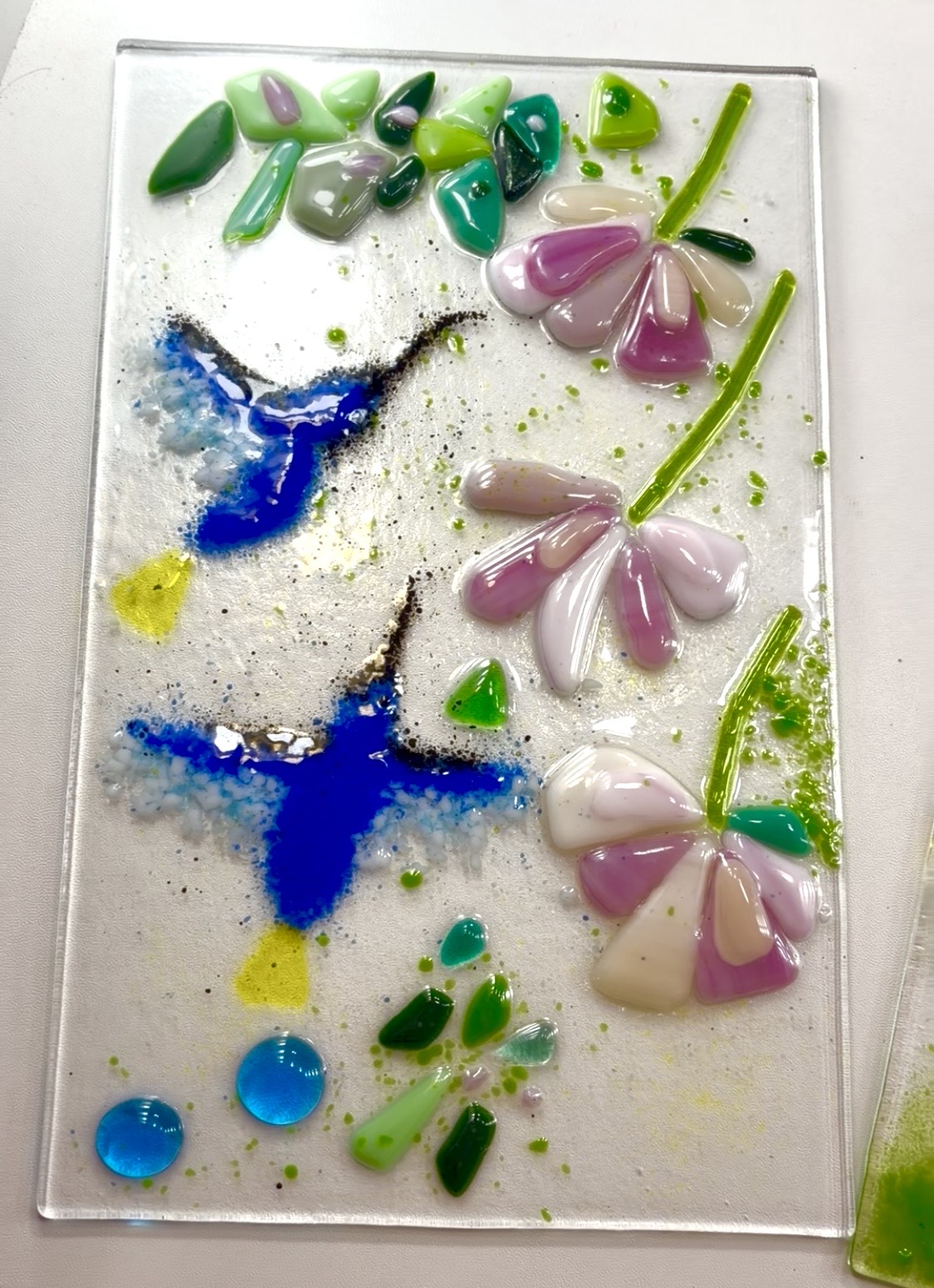 Hummingbird Panel — painted at Paint Fusion Park City
